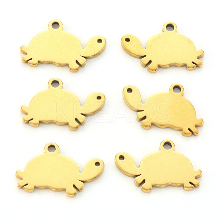 PVD Vacuum Plating 304 Stainless Steel Charms STAS-N092-30G-1
