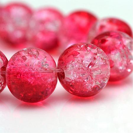 Baking Paint Crackle Glass Bead Strands CCG-S001-6mm-15-1
