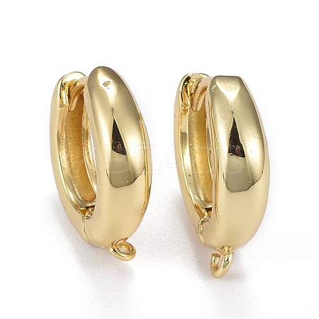 Brass Hoop Earrings X-EJEW-K083-33G-1