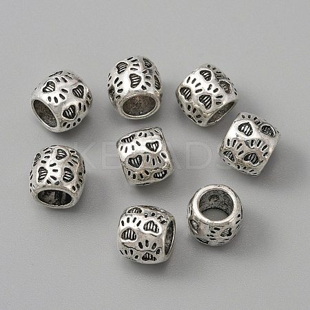 Tibetan Style Alloy European Beads TIBEB-WH0001-29-1