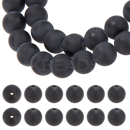 1 Strand Natural Black Obsidian Beads Strands G-AR0005-89-1