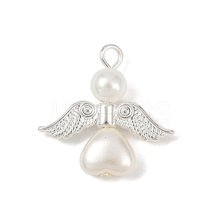 ABS Imitation Pearl Bead Pendants PALLOY-JF04104-04-1