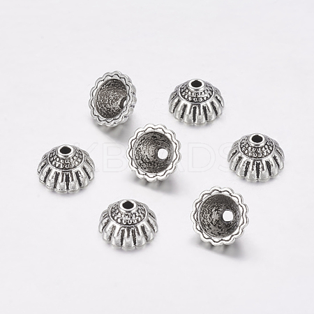 Tibetan Style Alloy Bead Caps LF9305Y-1