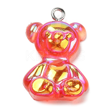 Transparent Resin Pendants LS-RESI-M033-01D-1
