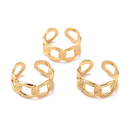 Ion Plating(IP) 304 Stainless Steel Finger Rings RJEW-L102-41G-1