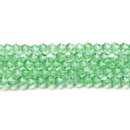 Transparent Electroplate Glass Beads Strands LS-GLAA-F029-3mm-C24-1