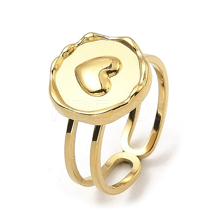 304 Stainless Steel Open Cuff Rings RJEW-Z018-27G-1