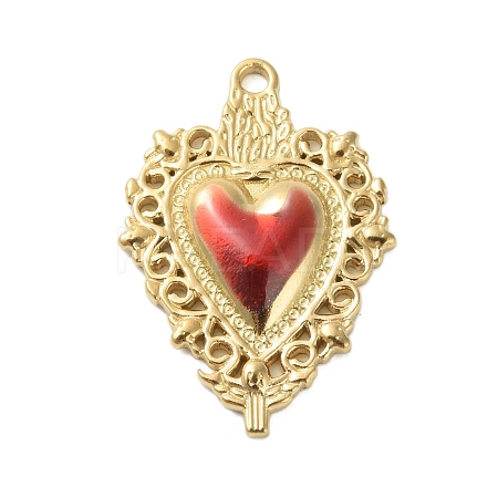 304 Stainless Steel Enamel Pendants LS-STAS-K303-04G-03-1