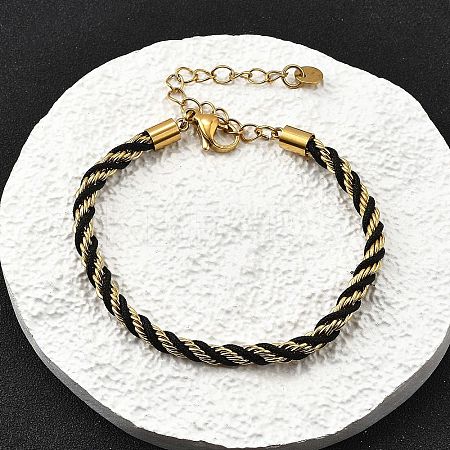 304 Stainless Steel Nylon Cord String Bracelets BJEW-Z124-01G-1