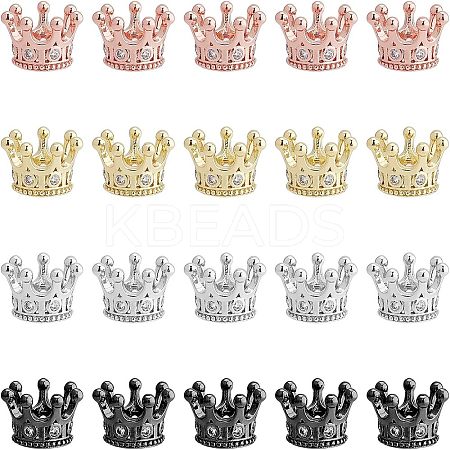 Brass Micro Pave Grade AAA Cubic Zirconia Beads ZIRC-NB0001-48-1