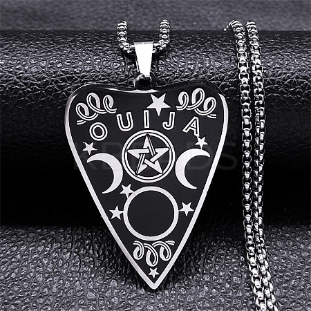201 Stainless Steel Pendant Necklaces LS-NJEW-C066-10P-1