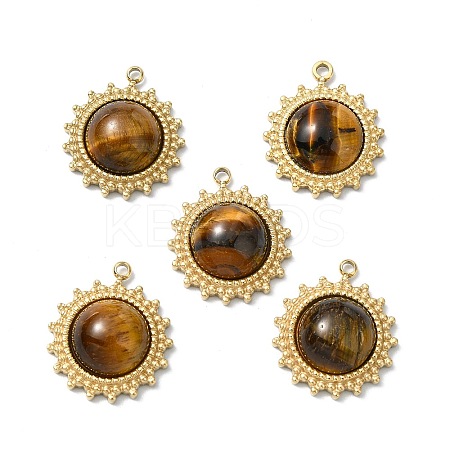 Natural Tiger Eye Pendants STAS-L080-009G-06-1