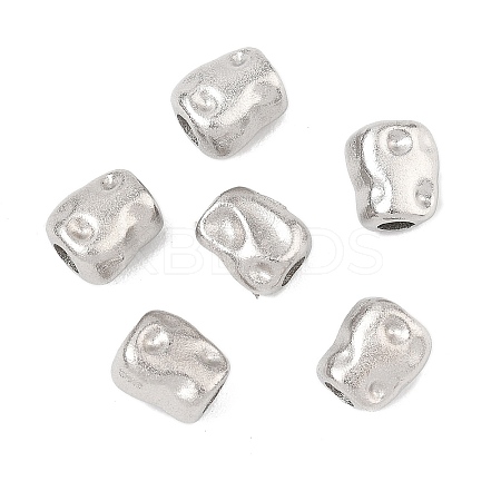 Hammered 304 Stainless Steel Beads STAS-B127-01P-07-1