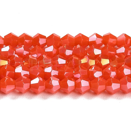 Opaque Solid Color Electroplate Glass Beads Strands X1-GLAA-F029-P4mm-A03-1