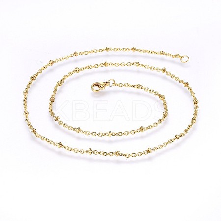 304 Stainless Steel Cable Chains Necklaces X-NJEW-P223-02G-1