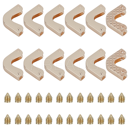 12 Bgas Zinc Alloy Bag Corner Protectors FIND-OC0013-83-1