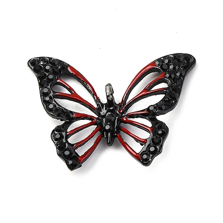Spray Paint Alloy Rhinestones Pendants ALRI-E130-01EB-02-1