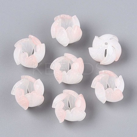 Flower Acrylic Bead Caps SACR-T017-49B-1