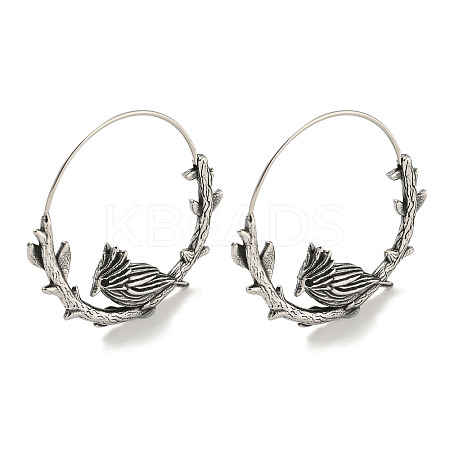 316 Surgical Stainless Steel Hoop Earrings for Women and Men EJEW-D096-22E-AS-1