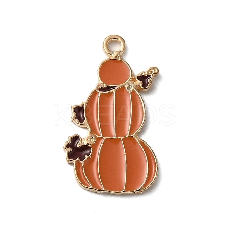 Thanksgiving Day Golden Tone Alloy Enamel Pendants LS-ENAM-M002-02P-G-1