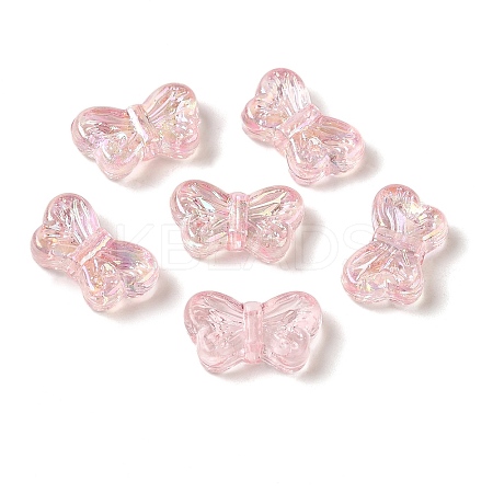 UV Plating Transparent Acrylic Beads OACR-G036-14G-1