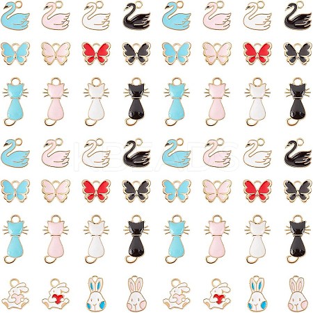 Alloy Enamel Pendants ENAM-NB0001-35LG-1