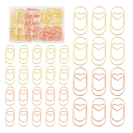 200Pcs 4 Style Carbon Steel Paper Clips FIND-TA0002-17-1