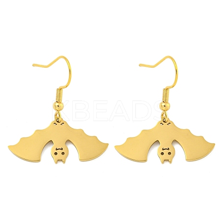 Halloween Theme 304 Stainless Steel Dangle Earrings for Women EJEW-F338-05G-1