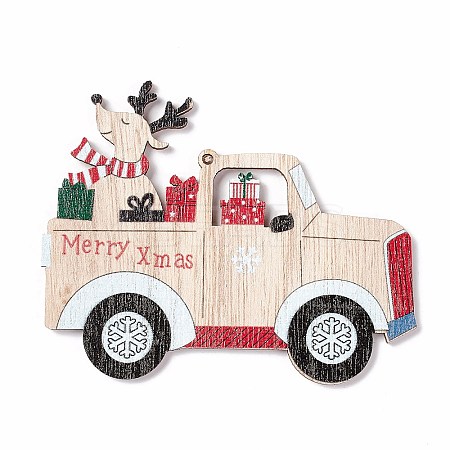 Christmas Spray Painted Wood Big Pendants LS-FIND-H030-23-1