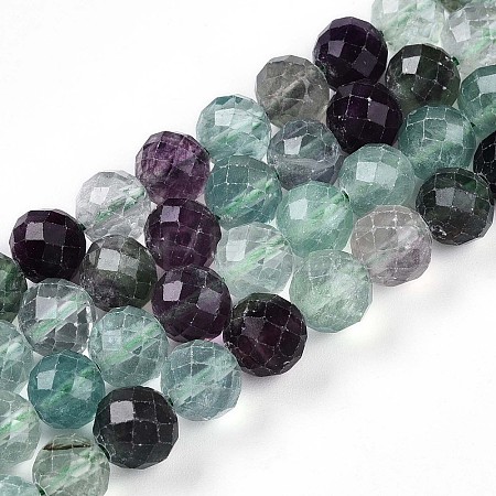 Natural Fluorite Beads Strands G-S345-8mm-31-1