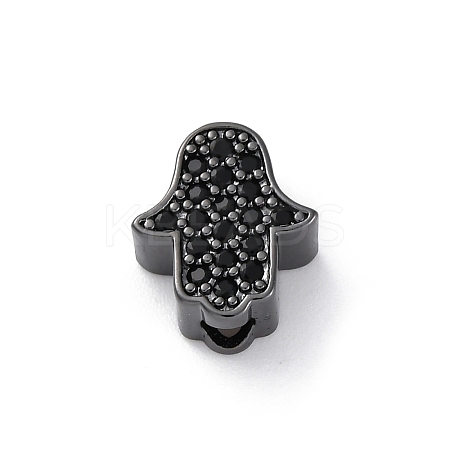 Brass Cubic Zirconia Beads KK-S510-43B-1