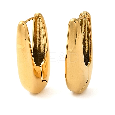 Real 18K Gold Plated 304 Stainless Stee Hoop Earrings LS-EJEW-U009-02G-08-1