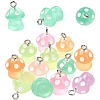 6Pcs Luminous Resin Mushroom Charms CRES-YW0002-47-1