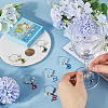 Butterfly Alloy Enamel Wine Glass Charms AJEW-SC0002-38-3