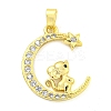Brass Micro Pave Clear Cubic Zirconia Pendant FIND-Z044-03B-1