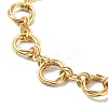 304 Stainless Steel Rings Link Chain Bracelet BJEW-TA00334-01-3