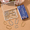 8 Pairs 4 Styles 304 Stainless Steel Oval Hoop Earrings EJEW-SC0001-75-7