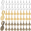 120Pcs 3 Colors Tibetan Style Alloy Glue On Flat Pad Pendant Bails FIND-SP0001-87-1