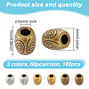 180Pcs 3 Colors Tibetan Style Alloy Beads TIBEB-GO0001-12-2