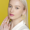 9 Pairs 9 Colors Sparkling Resin Big Hoop Earrings with Alloy Pins for Women EJEW-FI0002-13-5