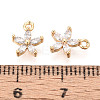 Brass Cubic Zirconia Charms KK-S348-435-3