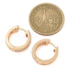 Rack Plating Brass Clear Cubic Zirconia Hoop Earrings EJEW-M090-01G-04-5