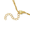 304 Stainless Steel Moon Pendant Triple Layered Necklace with Glass for Women NJEW-JN03871-4