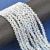 Handmade Glass Faceted Bicone Beads LS-GB6mmC28-AB-4