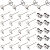 50Pcs 304 Stainless Steel Stud Earring Findings STAS-SC0006-56-1