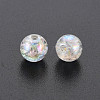 Transparent Crackle Acrylic Beads MACR-S373-66-L06-3