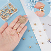 120Pcs 4 Style Brass Crimp Beads Covers KK-BBC0004-51-3