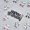 DIY Paper Panda Cake Insert Card Decoration Set AJEW-OC0002-75-3