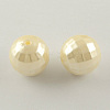 ABS Plastic Imitation Pearl Faceted Round Beads MACR-S251-M-2