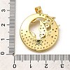 Rack Plating Brass Micro Pave Cubic Zirconia Pendants KK-L226-050G-03-3